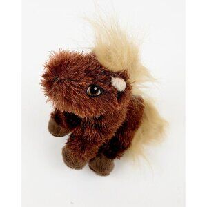 Webkinz Brown Fuzzy Horse Farm Stuffed Animal Plush Soft Toy Pet Ganz No Code